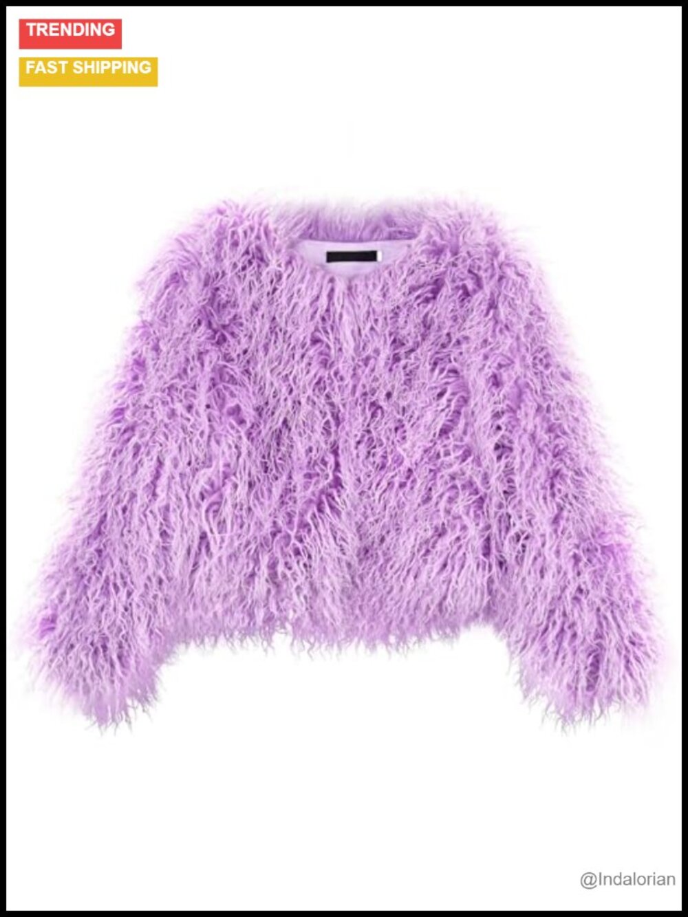 Women's Shaggy Faux Fur Coat Long Sleeve Warm Winter Outwear Teddy Jacket
